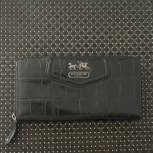 COACH Crocodile Leather Wallet